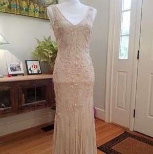 EUC Embroidered Ivory dress